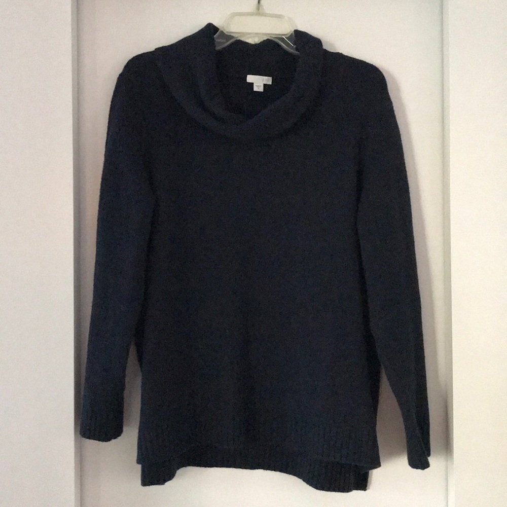 J. Jill Deep Blue Cowl Neck Sweater